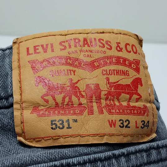 Levi Straus & Co Men's Athletic Slim Fit Grey Wash Jeans Size 32x34 image number 3