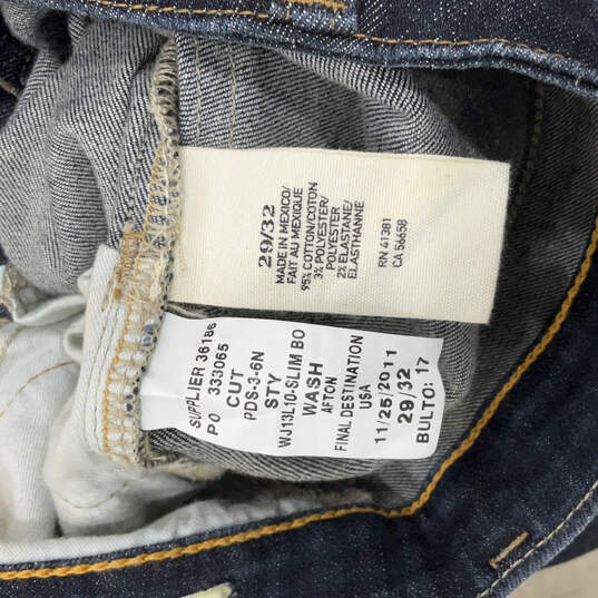 Mens Blue Denim & Supply Dark Wash Pockets Bootcut Leg Jeans Size 29/32 image number 6