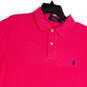 Mens Pink Big Pony Short Sleeve Spread Collar Golf Polo Shirt Size Large image number 3