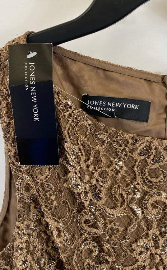 Jones New York Brown Casual Dress - Size 14 image number 3