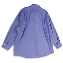 NWT Mens Blue Front Pocket Long Sleeve Classic Fit Dress Shirt Size 19 alternative image