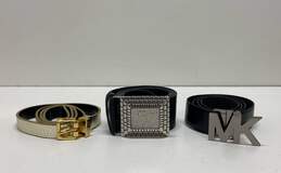 Michael Kors Chico's Assorted Bundle Set of 3 Multi Leather Belts Women's Size M