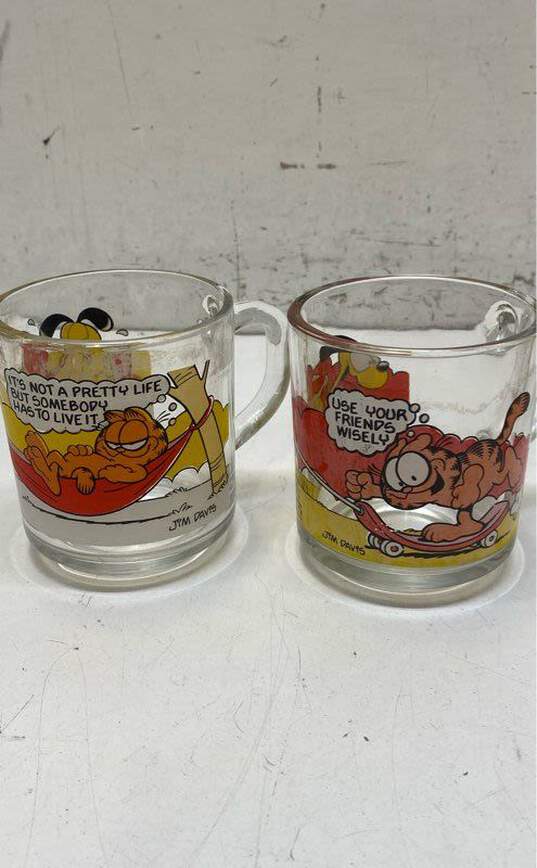 4 Vintage 1978 Garfield and Odie McDonald's Glass Mugs /Cups image number 2