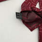 Mens Red Silk Chevron Four-In-Hand Adjustable Pointed Designer Neck Tie image number 3