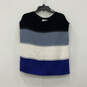 Womens Multicolor Crew Neck Sleeveless Knitted Pullover Sweater Size XS image number 1