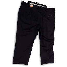 NWT Mens Blue Flat Front Slash Pockets Cropped Formal Dress Pants Size 50 alternative image
