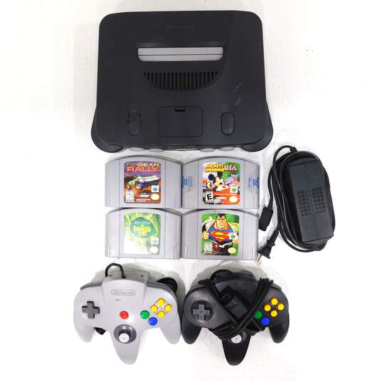 Nintendo 64 N64 W/ 4 Games No AV Cable A Bug's Life image number 1