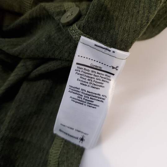 Smartwool Merino Wool Blend Green Short Sleeve Button Up Shirt Men's Size XL image number 4