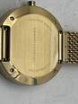 Womens Gold Tone Water Resistant Stainless Steel Analog Wristwatch 100g image number 5