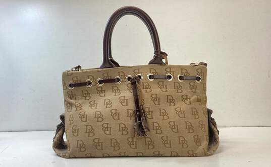 Dooney & Bourke Monogrammed Crossbody Bag, Khaki, Brown image number 1