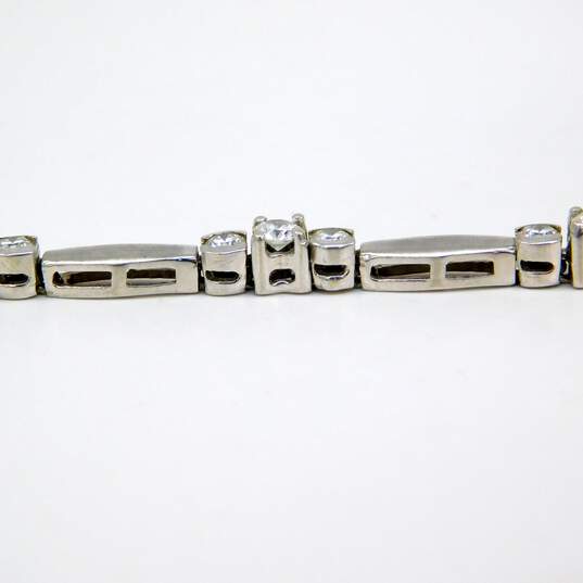 14K White Gold 2.96CTTW Diamond Tennis Bracelet 13.7g image number 3