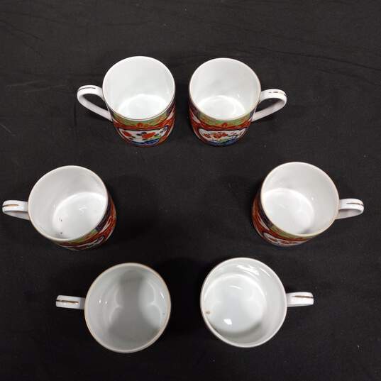 14 pcs Set of Hand Painted Japanese Floral Design Cups & Sauces image number 8