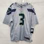 NWT Nike On Field Gray & Blue #3 Russell Wilson Seattle Seahawk Jersey Size M image number 1