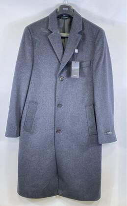 NWT Lauren Ralph Lauren Mens Gray Long Sleeve Button Front Overcoat Size 38