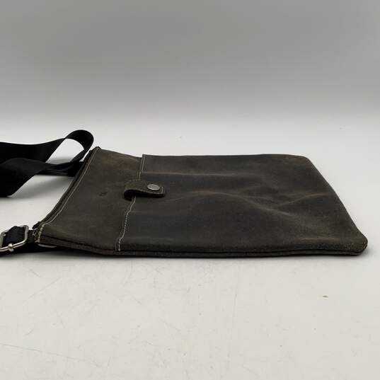 Daag Mens Gray Brown Adjustable Strap Inner Pocket Zipper Crossbody Bag image number 3