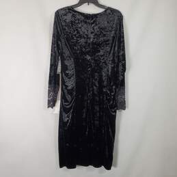 NY & Co Women Black Velvet Dress L NWT alternative image