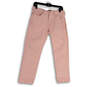 Womens Pink Light Wash Pockets Regular Fit Denim Straight Jeans Size 27 image number 1
