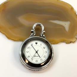 Designer Brighton Silver Quartz White Round Analog Dial Casual Pocket Watch alternative image