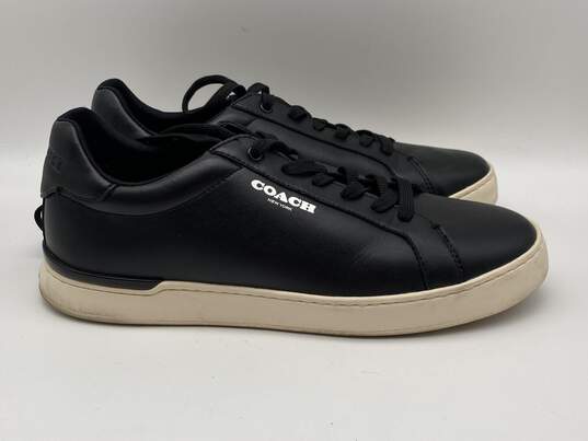 Authentic Mens G4950 Black Lace Up Low Top Sneaker Shoes Size 10.5D image number 3