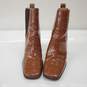Circus by Sam Edelman 'Polly' Dark Mocha Croc Embossed Block Heel Boots Size 6.5M image number 2