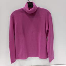 Pendleton Petite Women's Pink Cashmere Turtleneck Sweater Size M