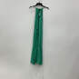 NWT Womens Green Sleeveless Halter Neck Tie Waist Maxi Dress Size Small image number 1