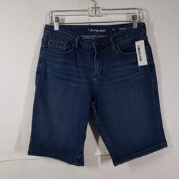 Womens Medium Wash 5-Pockets Design Denim Jean Shorts Size 10