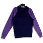 NWT Mens Blue Purple Long Sleeve Kangaroo Pocket Pullover Hoodie Size Small image number 2