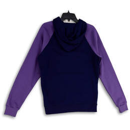 NWT Mens Blue Purple Long Sleeve Kangaroo Pocket Pullover Hoodie Size Small alternative image