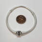 Designer Pandora S925 ALE Sterling Silver Barrel Clasp Rope Chain Bracelet image number 1
