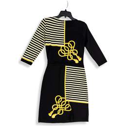 J. McLaughlin Womens Multicolor Striped Round Neck A-Line Dress Size XS alternative image