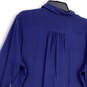 Womens Blue Long Sleeve Pointed Collar Regular Fit Button-Up Shirt Sz XL 18 image number 4