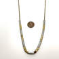 Designer J. Crew Gold Silver Tone Link Chain Fashioanble Coker Necklace image number 3