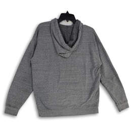 Womens Gray Heather Drawstring Kangaroo Pocket Pullover Hoodie Size L alternative image