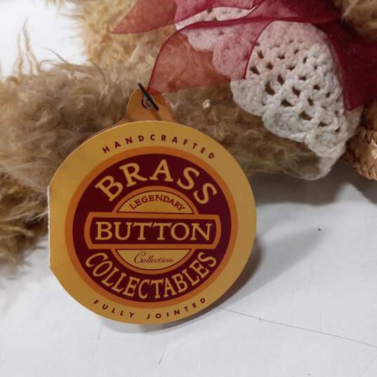 Brass Button Collectible "Rosie" Plush Toy Bear image number 4