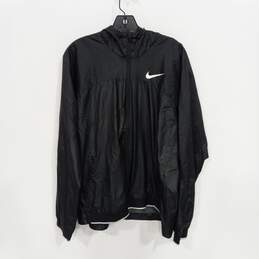 Nike Men's Black Full Zip Hooded Windbreaker Jacket Size XL