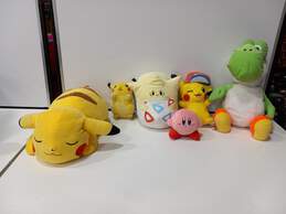 Lot of 6 Assorted Nintendo Character Plushes