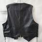 Men's Black First Leather Apparel Leather Vest Size 4X image number 6