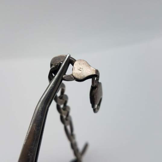 Sterling Silver Figaro Link 8" Bracelet 18.1g image number 5
