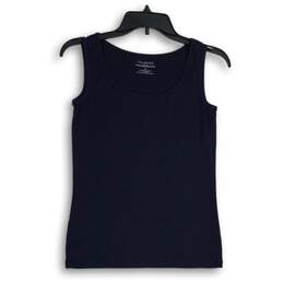 Talbots Womens Navy Blue Scoop Neck Sleeveless Pullover Tank Top Size XS