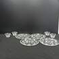 Vintage Bundle of 4 Glass Plates w/Matching Cups image number 1