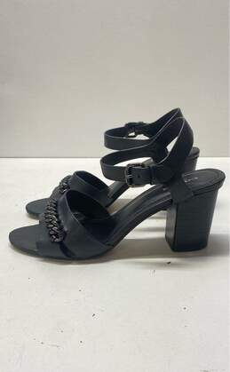 Coach Phoebe Black Leather Ankle Strap Heeled Sandals Women's Size 8 alternative image
