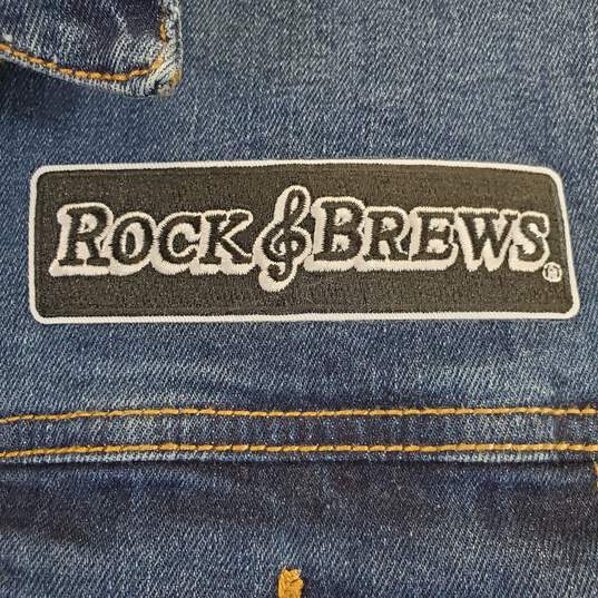 Rock & Brews Men Blue Jean Jacket L NWT image number 5
