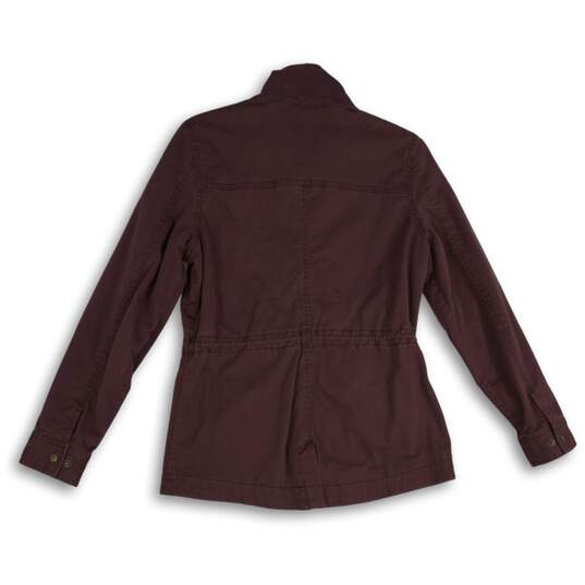 L.L. Bean Womens Purple Long Sleeve Mock Neck Full-Zip Jacket Size XS image number 2