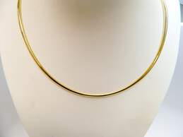 Elegant 14K Yellow Gold Omega Chain Necklace 27.1g