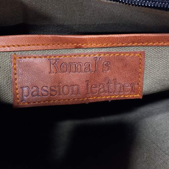 Komal's Passion Brown Leather Messenger Bag image number 6