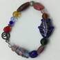 Rainbow Fenot Sterling Silver Glass Toggle Bracelet 25.2g image number 2