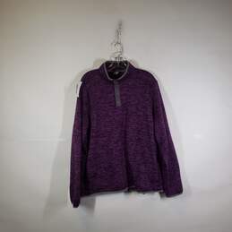 Womens Heather Mock Neck Long Sleeve Pullover Sweater Size XL 46-48