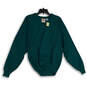 NWT Mens Green Knitted V-Neck Long Sleeve Pullover Sweater Size Medium image number 1