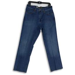 Mens Blue Denim Medium Wash 5-Pocket Design Straight Leg Jeans Size 34x34